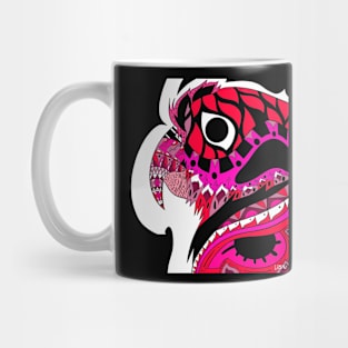 red violet parrot ecopop kawaii bird Mug